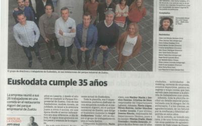 35 Aniversario de Euskodata en el Diario Vasco