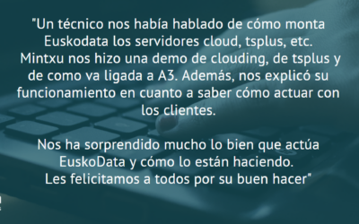 Opinión sobre el servicio de Euskodata
