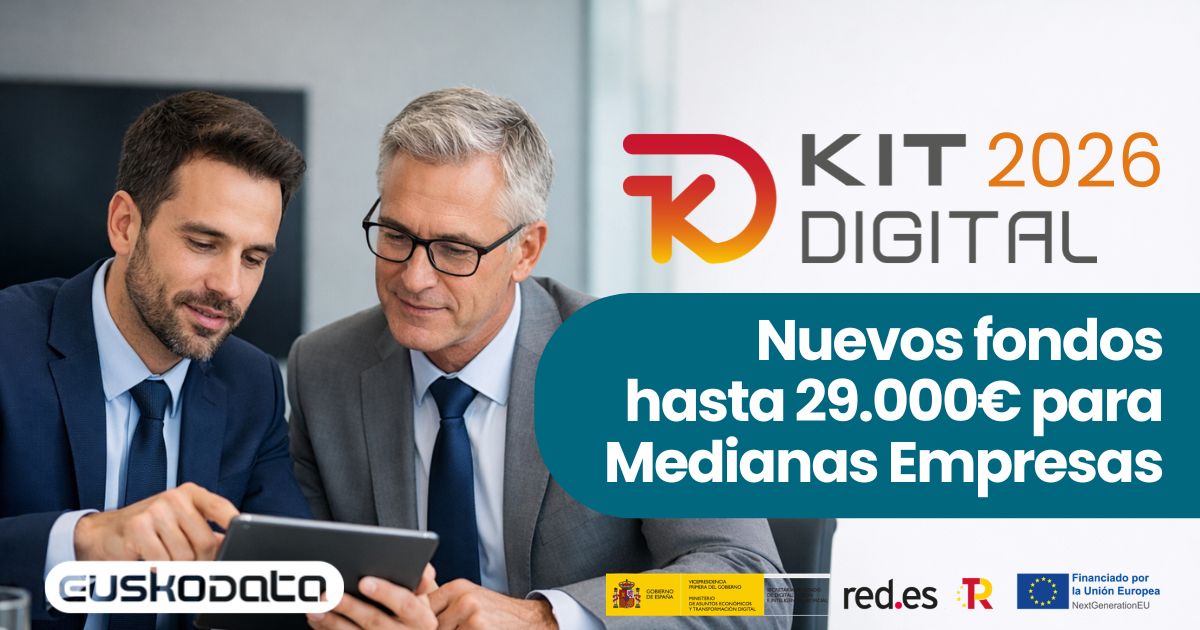 Nuevos fondos del Kit Digital con bonos de hasta 29.000€ para medianas empresas.